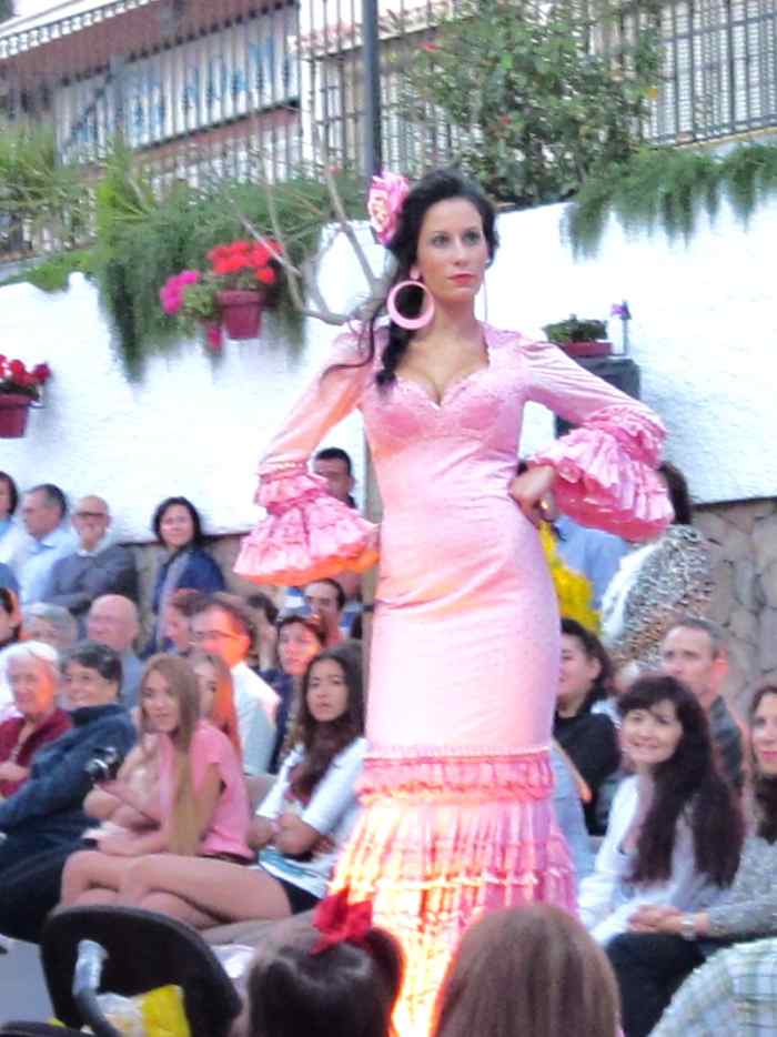 A flamenco fashion parade in my adopted town, Estepona, Andalusia, Spain