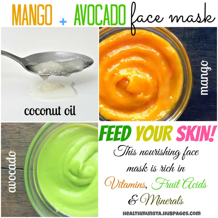 Try this awesome face mask with mango, avocado and coconut oil. Oh God, I never knew mango and coconut oil would smell this good!