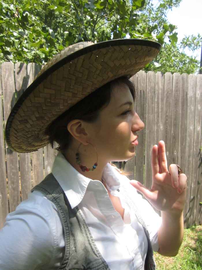 Wear a hat in the sun! While you're at it, dress like a cowboy!