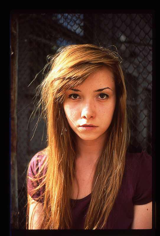 Light brown hair. Natural hair that is this light can be dyed blonde without bleach reliably.