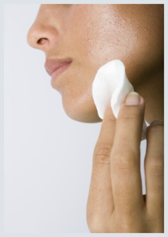 If you have acne, treat your face gently and avoid touching it with your fingers
