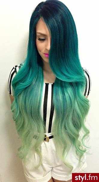 Teal Blue Ombre