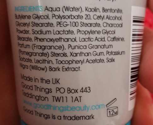 A short and effective list of ingredients.