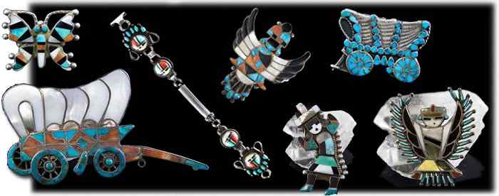 Beautiful Zuni Native American inlay jewelry.