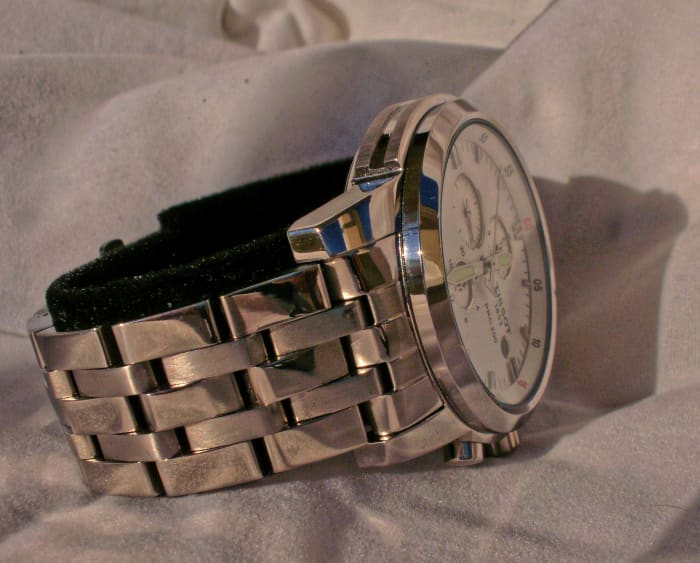Since this is a replica, the watch included inscriptions or markings that are almost certainly false.