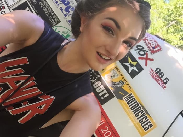 Hair wrapped up and curling!