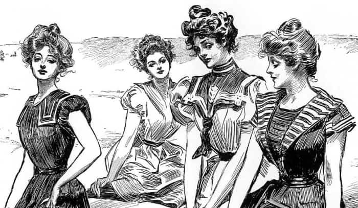 Gibson Girls circa 1895.