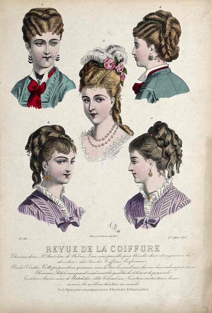 Hair styles circa 1875