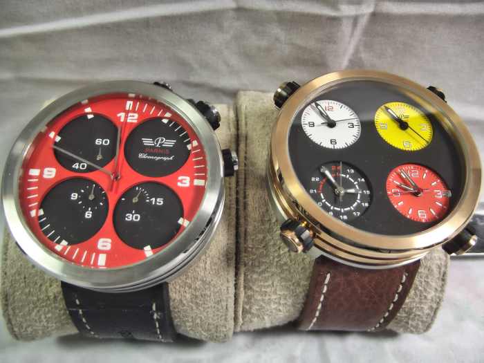 Parnis H2110 Chronograph alongside it's sibling, the Parnis P523
