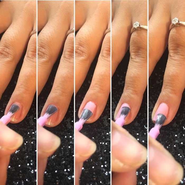Gel polish application