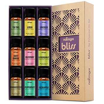Natrogix Bliss—Top 9 Therapeutic Grade 100% Pure Essential Oil Set