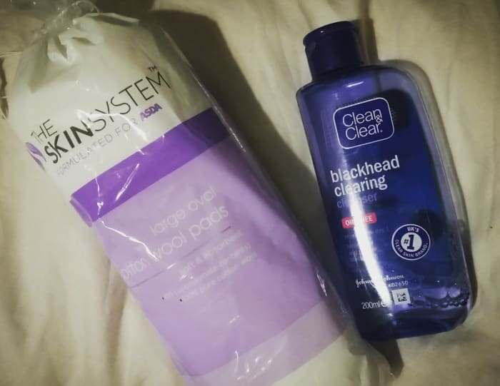 These are the exact items that I used during my skin care routine