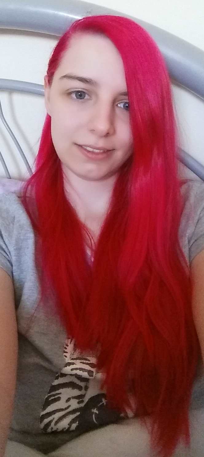 This was what my hair looked like after I had applied the dye, rinsed it out and let it air dry.