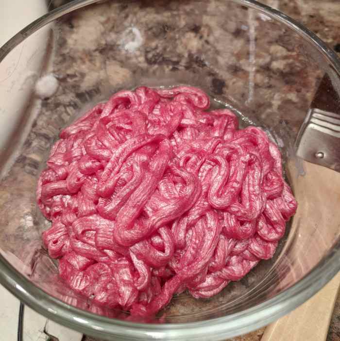 Here's all the dye in the bowl!