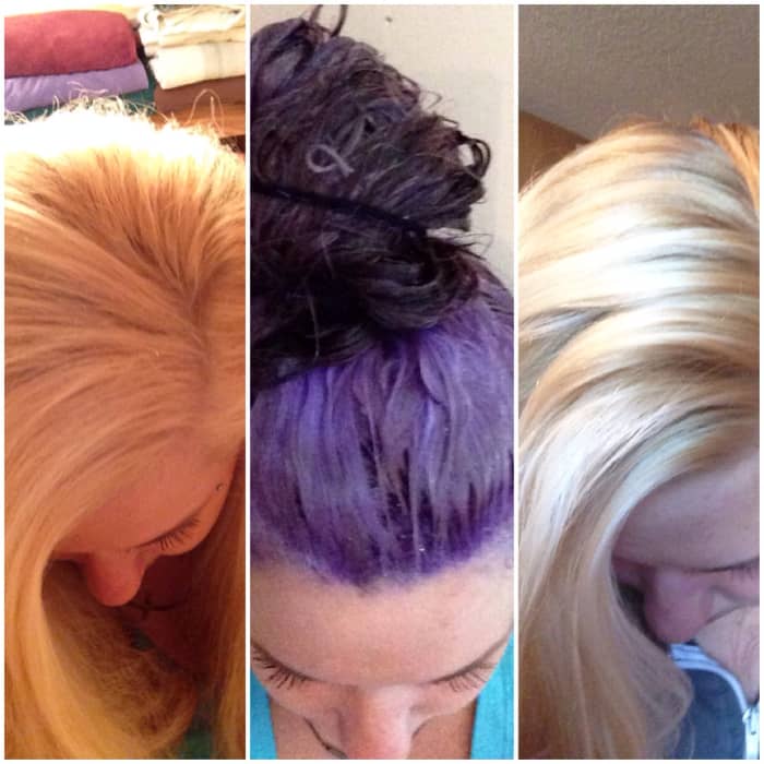 unite purple shampoo before and after