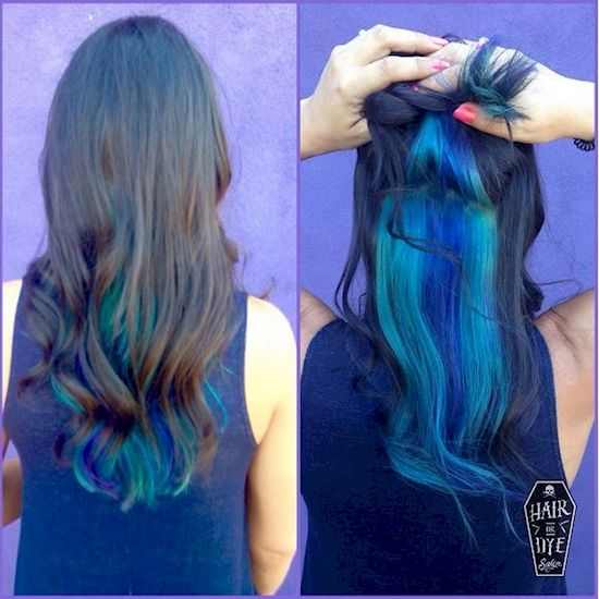 Hidden blue hair