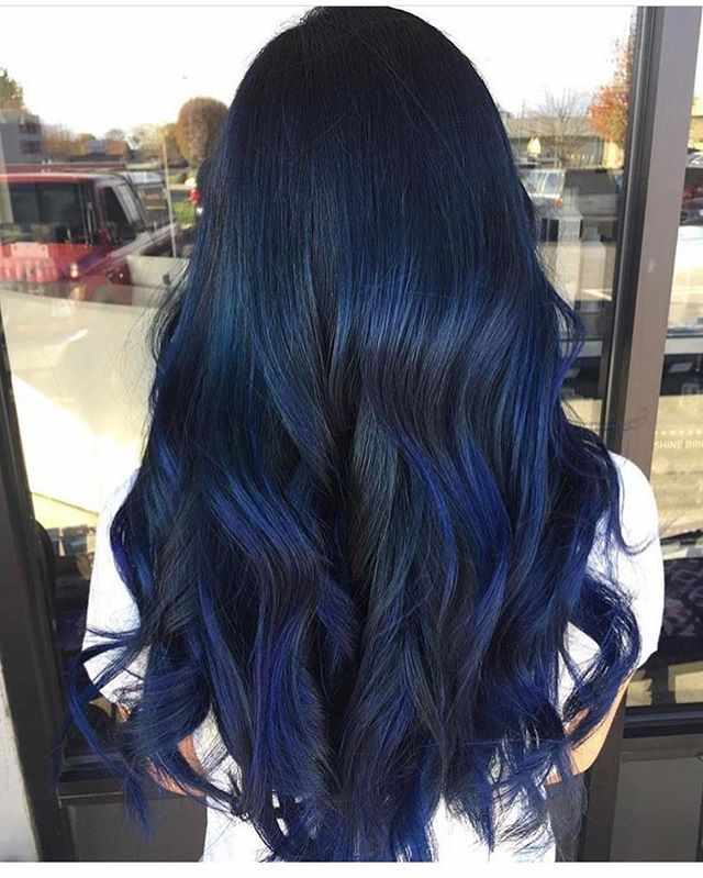 Midnight blue hair