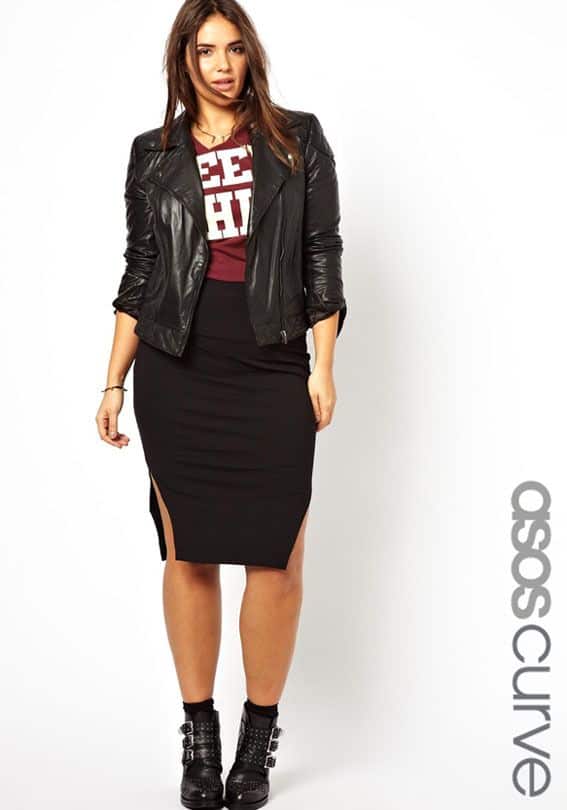 ASOS offers plus-size clothing for sizes 14-32.
