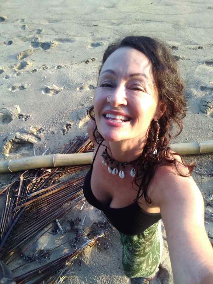 Looking natural on the beach.