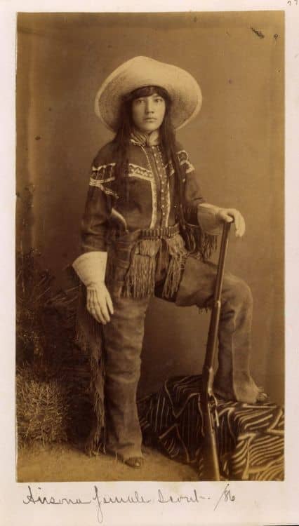 A Tejana Cowgirl in traditional attire in 1886.