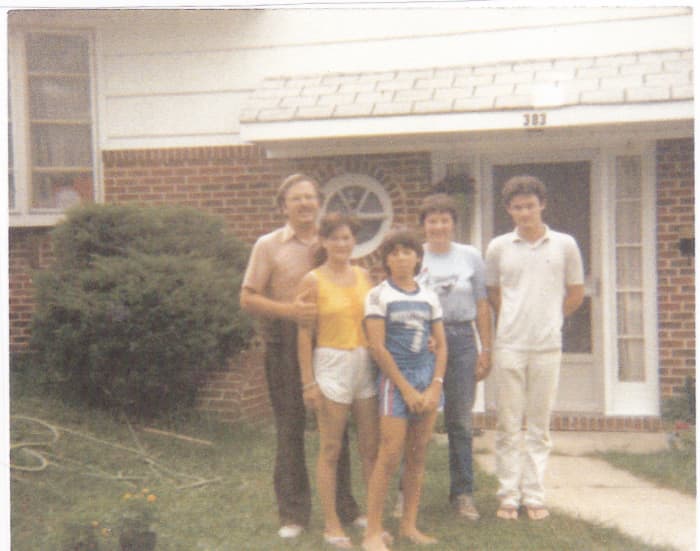 My family in 1986. From left to right, the author, wife Mona, son Charles, sister Patty, and step-son Mike