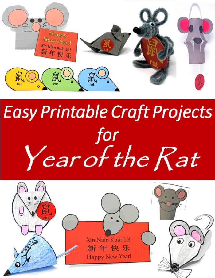 Here are some fun and easy craft projects for kids pertaining to the Year of the Rat in the Chinese zodiac.