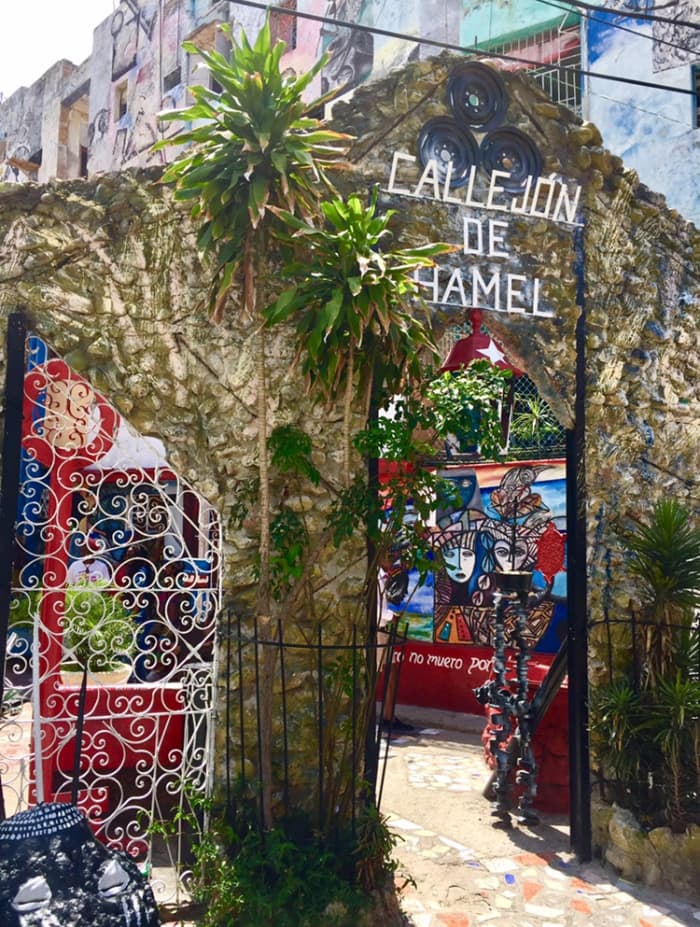 Callejón de Hamel—a shrine to Afro-Cuban culture in Centro Havana—is full of colorful street art, sculptures and music.