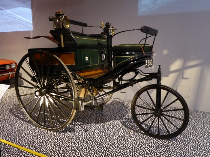 Patent-Motorwagen No. 3 Karl Benz 1888. Image by Frances Spiegel 2019 with permission from V&A Museum. All rights reserved.