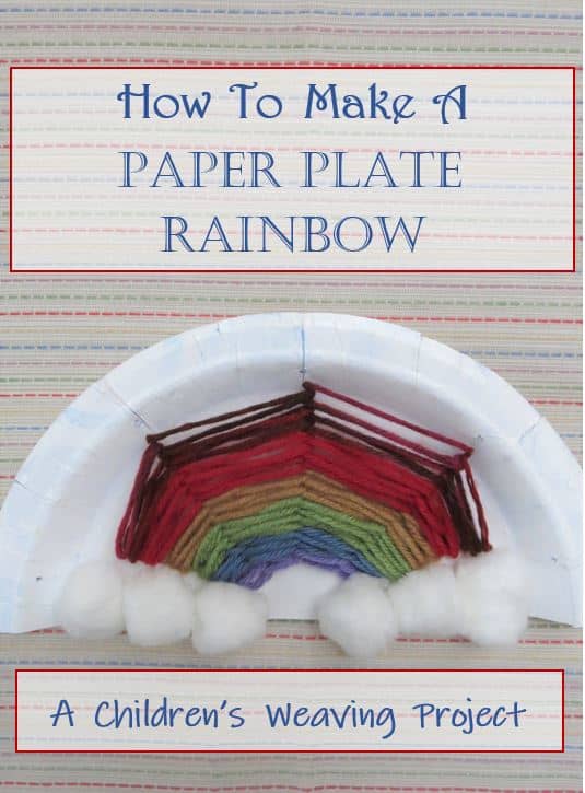 DIY Kids Craft: How to Make a Paper Plate Rainbow With Yarn - FeltMagnet