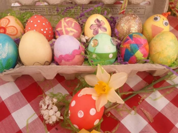 This carton of Easter eggs has quite a lot going on! Learn how to create fanciful eggs like these using the ideas below.
