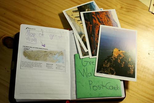 Notebooking after a trip to the Great Wall in China
