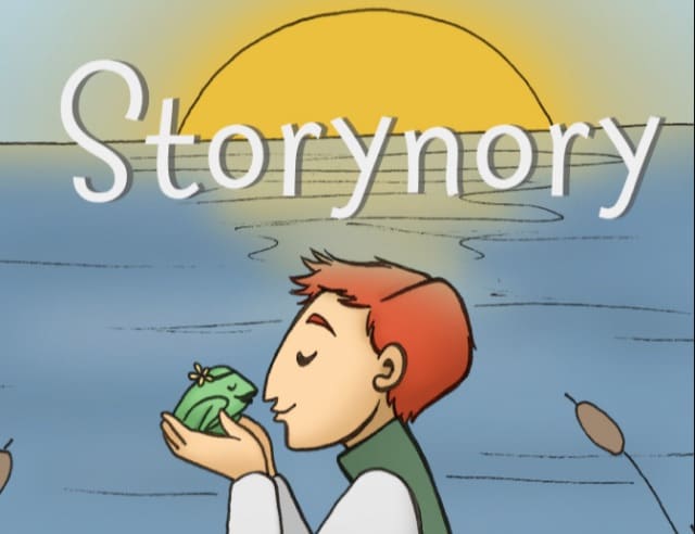An example of an illustration from Storynory. This website offers free audio stories with accompanying text so children can read along.