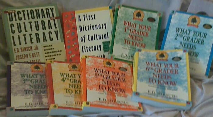 All the books in this collection by E. D. Hirsch, but they can be purchased individually, or just the Core Knowledge Series set for grades 1–6.