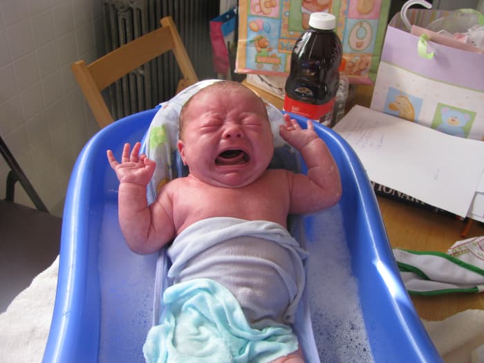 Sometimes you'll want to cry too, but it soon will pass. Babies can't cry forever.