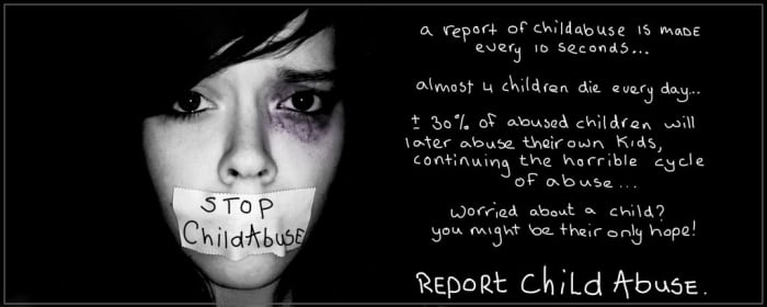 Report child abuse! You are not being nosy by reporting. You are being a child's hero. Child abuse is everyone's business!