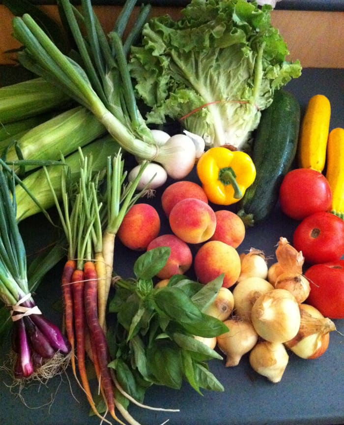 Take your kids with you to buy some fresh and interesting fruits and vegetables at local farms or farmers markets.