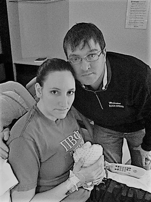 We were able to hold our precious Jennifer Grace and tell her goodbye. She was tiny but perfectly formed. We took the opportunity to take our first and final picture with our beautiful daughter.
