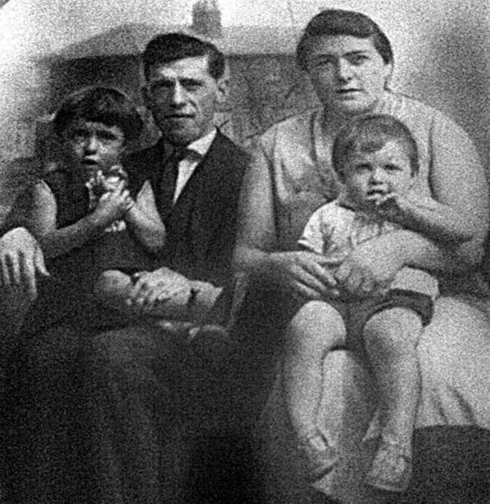 Grandma and grandad during the early years of their marriage in the 1930s, when my mum (on grandad's knee) and her brother my uncle Kenneth were toddlers.