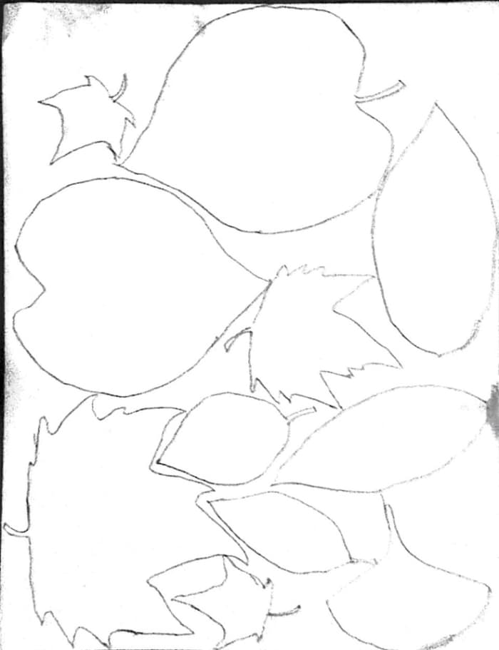 Here are some leaf stencils we made using leaves we collected one day at the playground. I apologize for it not being high quality! I'll try to update this sheet with a nicer looking one when I get the chance.