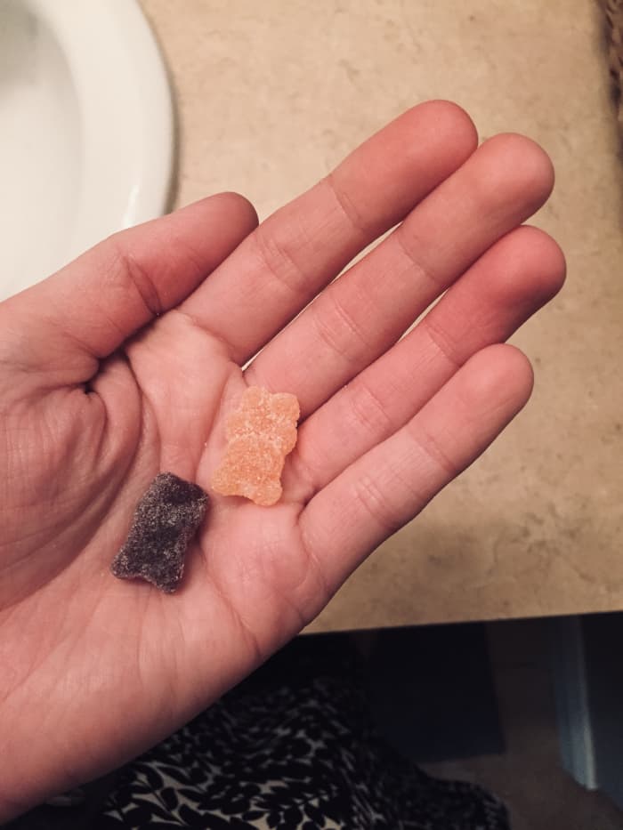 Switching to a children's gummy vitamins can help you get your nutrients when normal adult vitamins make you feel more nauseous.