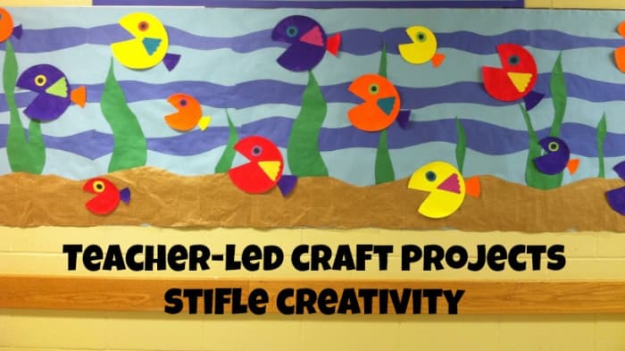 When children just copy a teacher's example, they miss out on art as a creative expression.