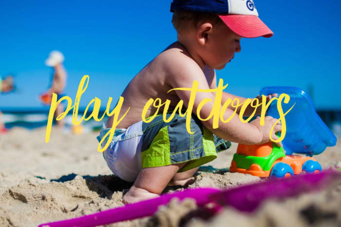 Children love playing outdoors. Encourage your youngster to play and experience nature. Try and limit TV time or other passive activities.