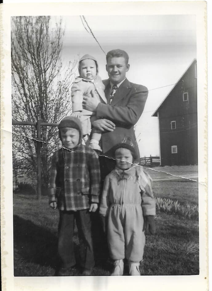 We grew to a family of five—I'm at the right, front—before five more siblings joined my two brothers and me to make us ten.