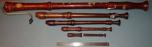 Different sizes of recorders make up a consort, usually consisting of descant, treble, alto and bass. Players often performed music originally for vocal ensembles as the tone was close to the human voice.
