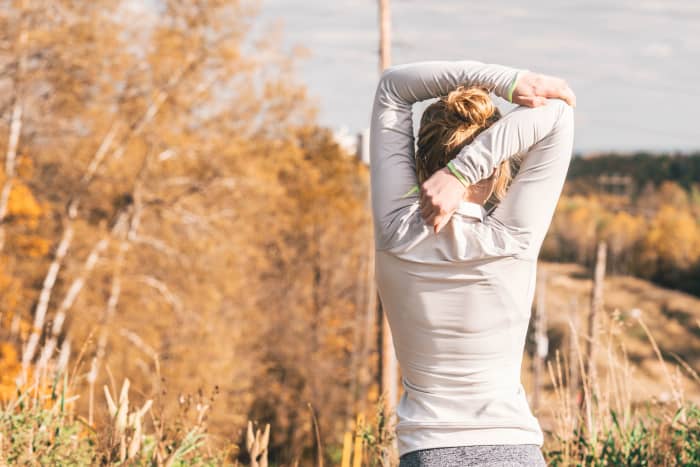 Getting out for a ten minute walk after breakfast can help ease nausea.