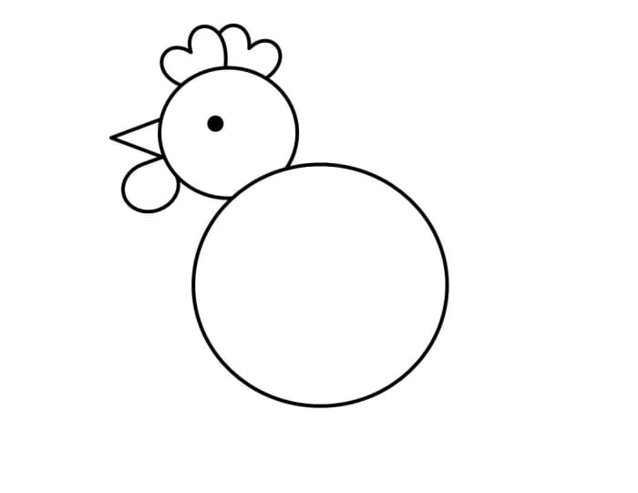 Here is a simpler template to use for making a feather tail Just cut out, color, and glue feathers on the back side of the body circle.