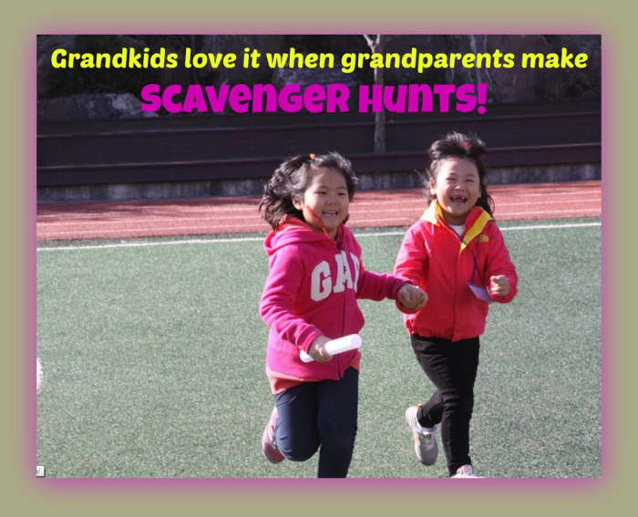 As a former camp counselor and teacher, I know how much kids of all ages love scavenger hunts. Grandparents can make them simple for little kids and challenging for older ones