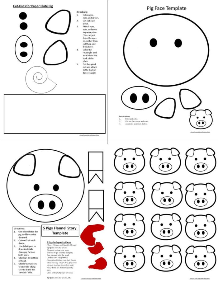 Pig Storytime Theme With Printable Crafts and Flannel Story for ...