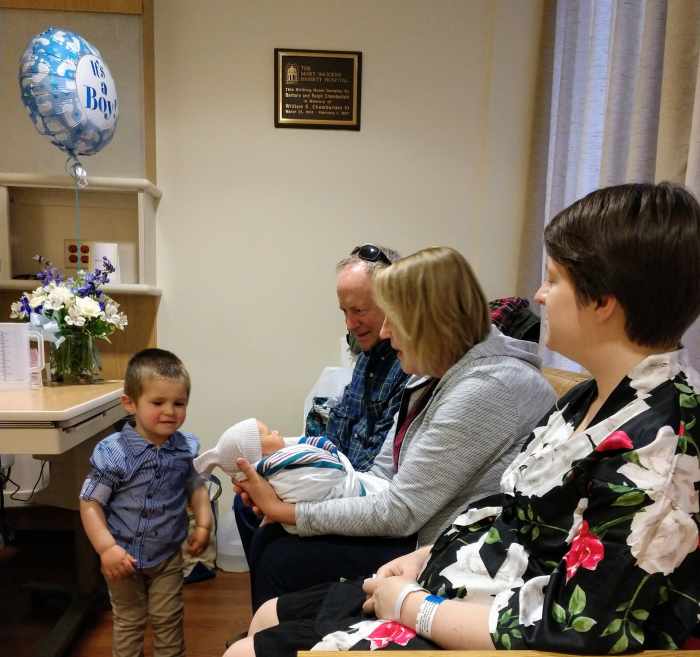 Feeling much less exposed when visitors present, while wearing my own pijamas instead of the hospital gowns.