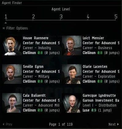 The agent finder is a very useful way to find agents to run missions for in "EVE Online."